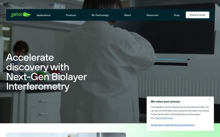 Screenshot of gatorbio.com
