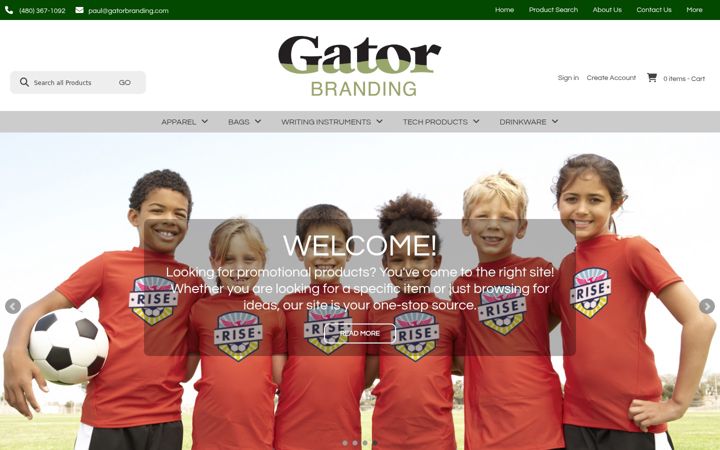 Screenshot of gatorbranding.com
