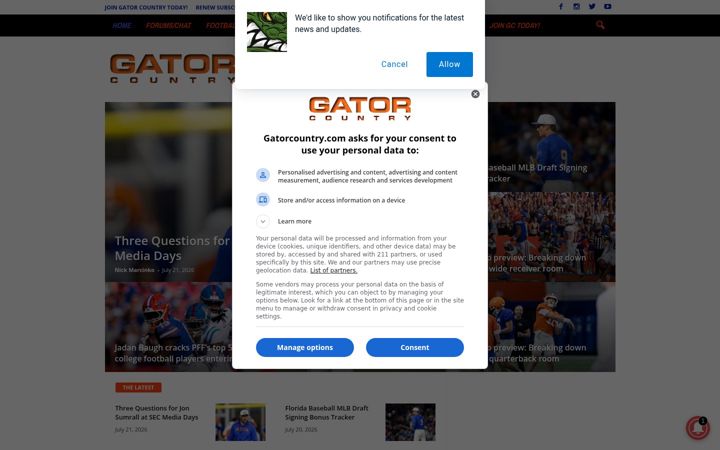 Screenshot di gatorcountry.com