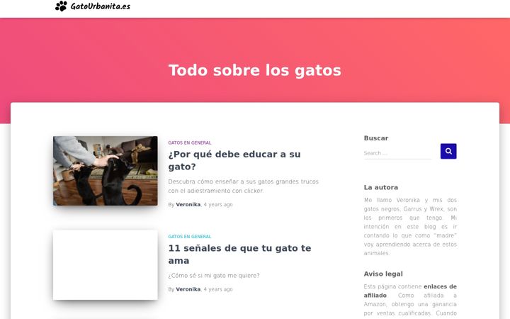 Screenshot of gatourbanita.es