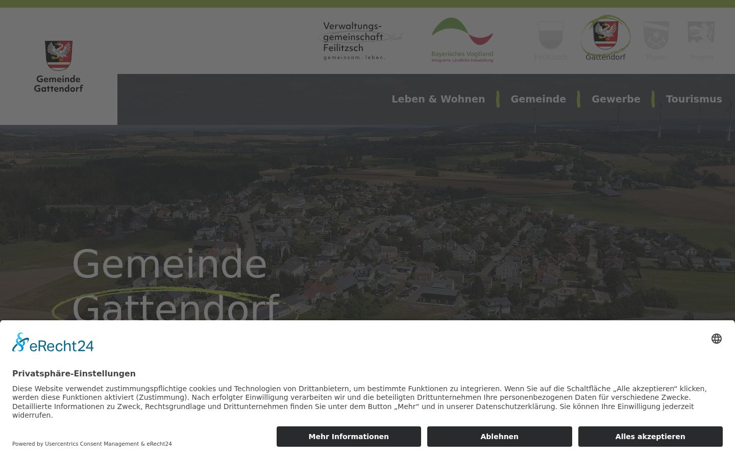 Screenshot van de toestemmingsbanner zoals getoond vóór enige interactie