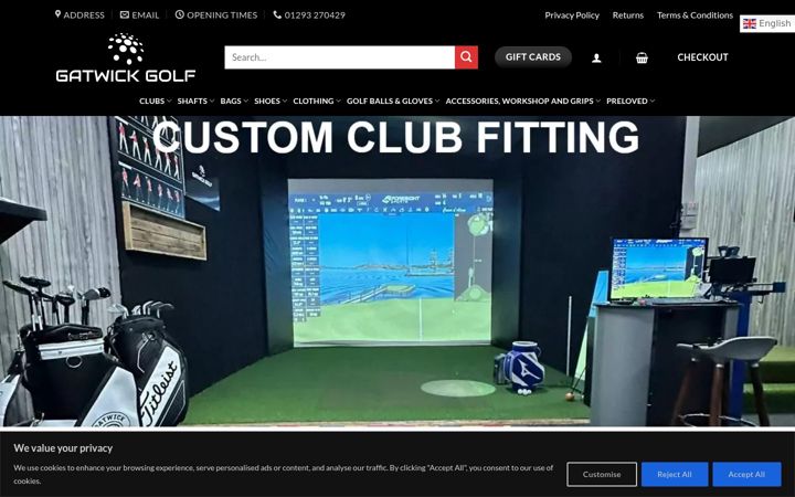 Screenshot of gatwickgolf.com