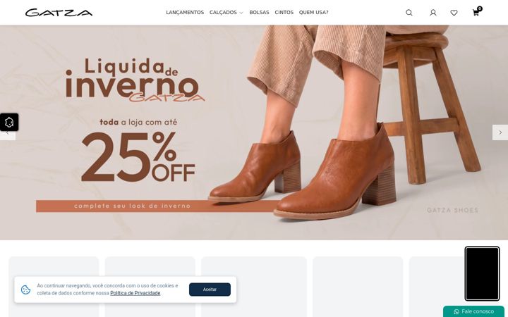 Screenshot of gatza.com.br