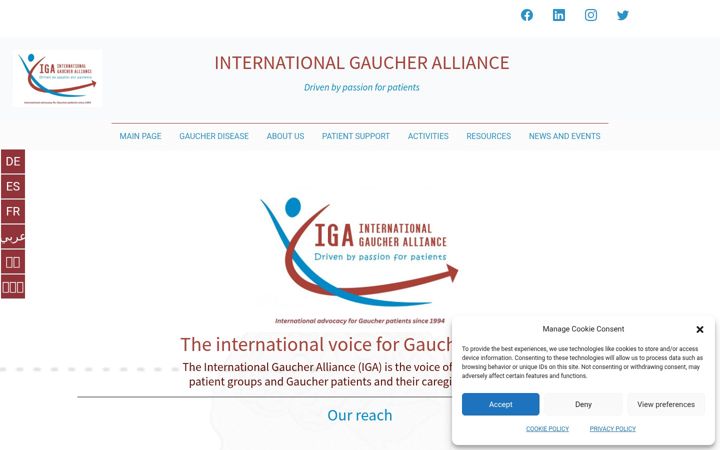 Screenshot of gaucheralliance.org