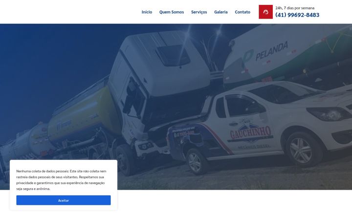 Screenshot of gauchinhomecanicodiesel.com.br