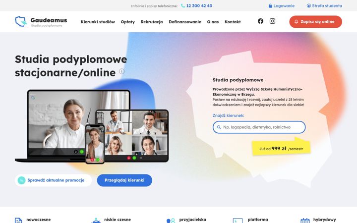 Screenshot of gaudeamus.net.pl