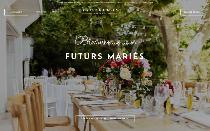 Screenshot of gaudefroy-mariage.com