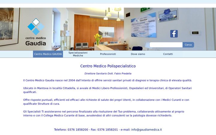 Screenshot of gaudiamedica.it