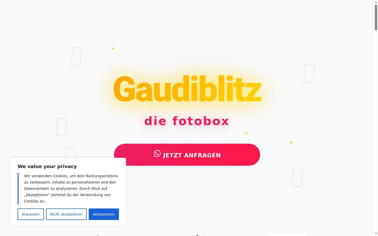 Screenshot des Einwilligungsbanners vor jeglicher Interaktion