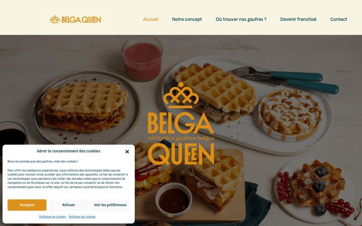 Screenshot of gaufresbelgaqueen.com