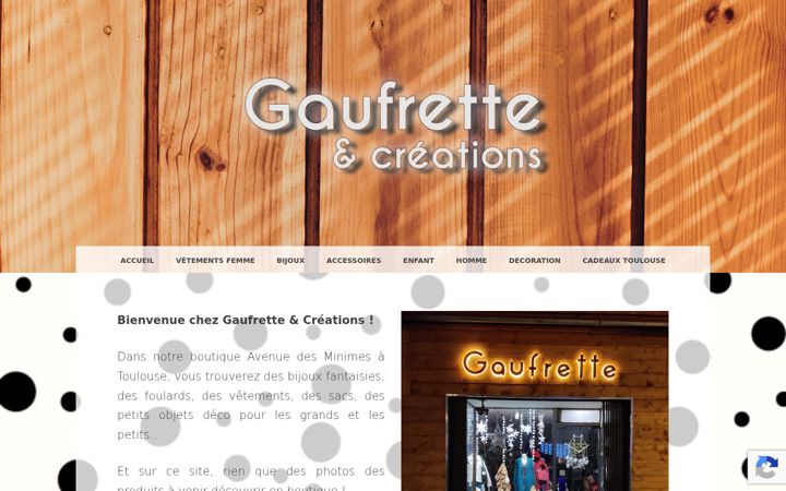 Screenshot of gaufretteetcreations.com