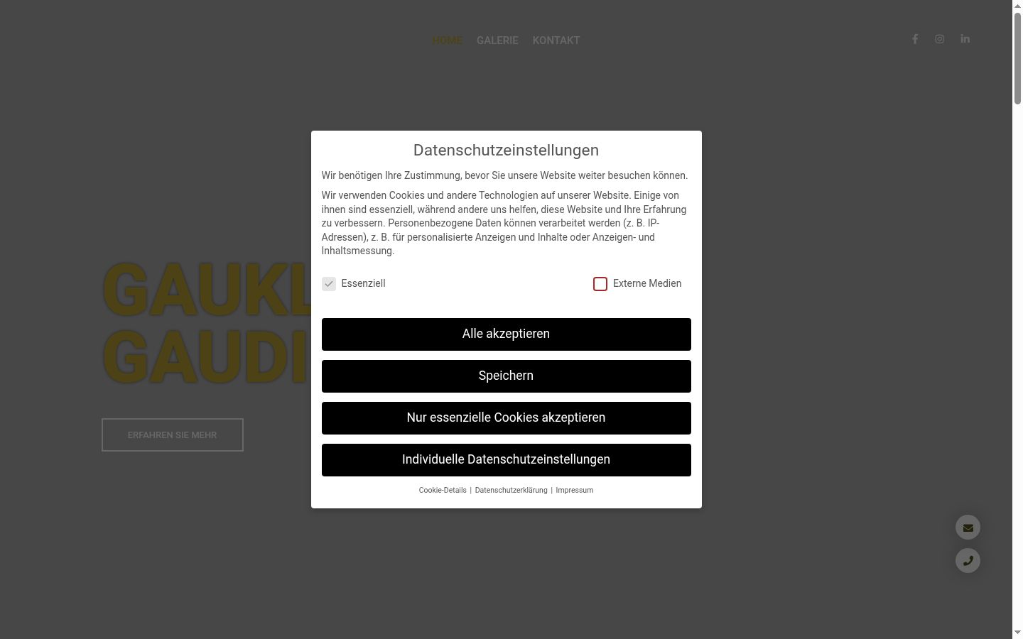 Snímka obrazovky banera súhlasu zobrazeného pred akoukoľvek interakciou