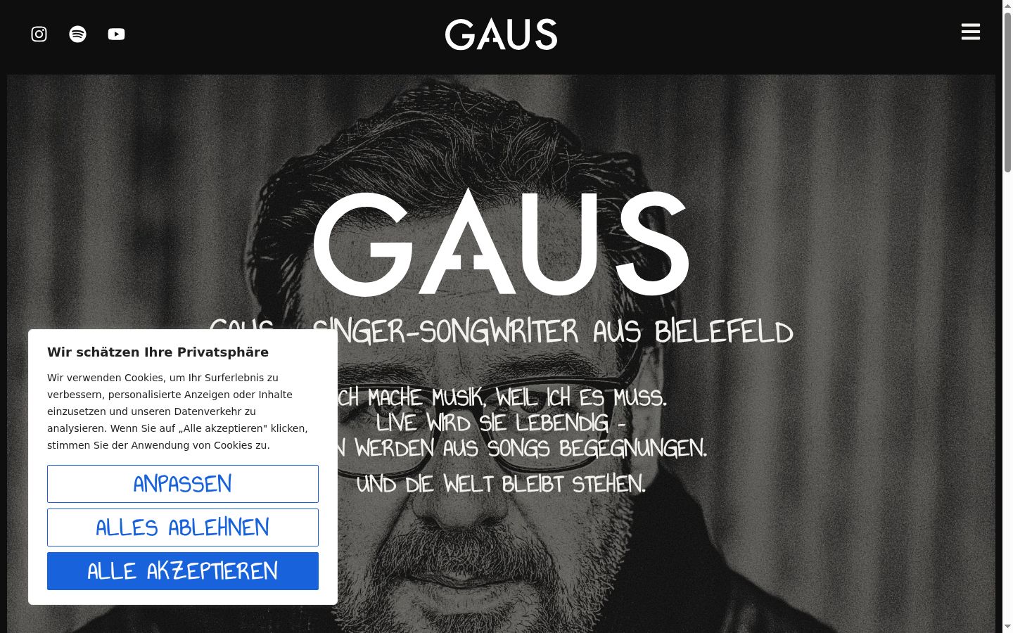 Screenshot tal-banner tal-kunsens muri qabel kwalunkwe interazzjoni