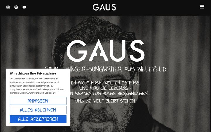 Screenshot of gaus-band.de
