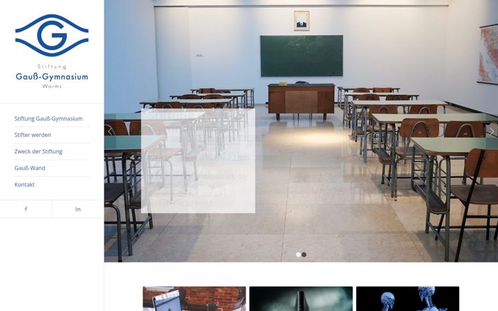 Screenshot of gauss-stiftung.de