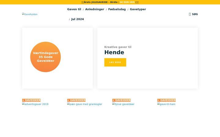 Screenshot of gavehylden.dk