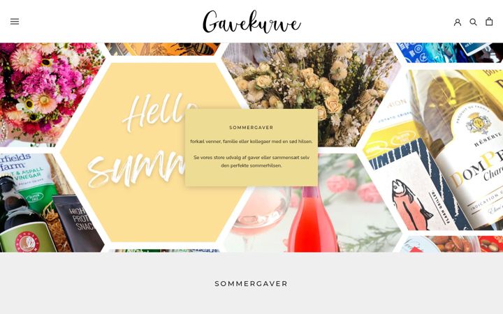 Screenshot of gavekurve.com