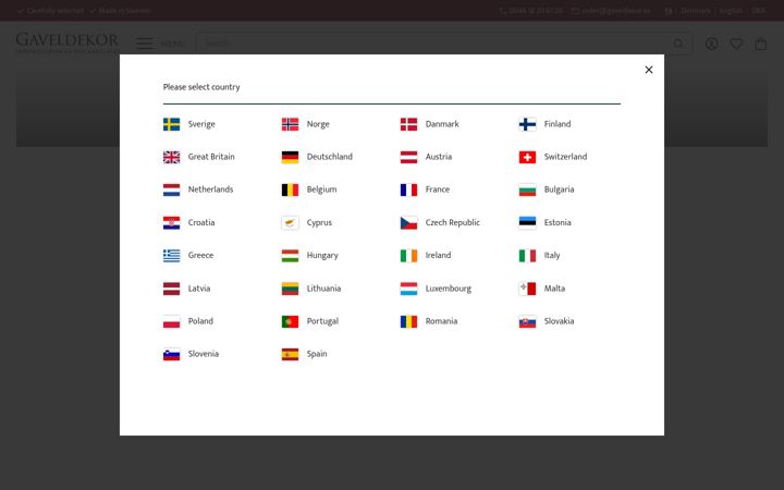 Screenshot of gaveldekor.se