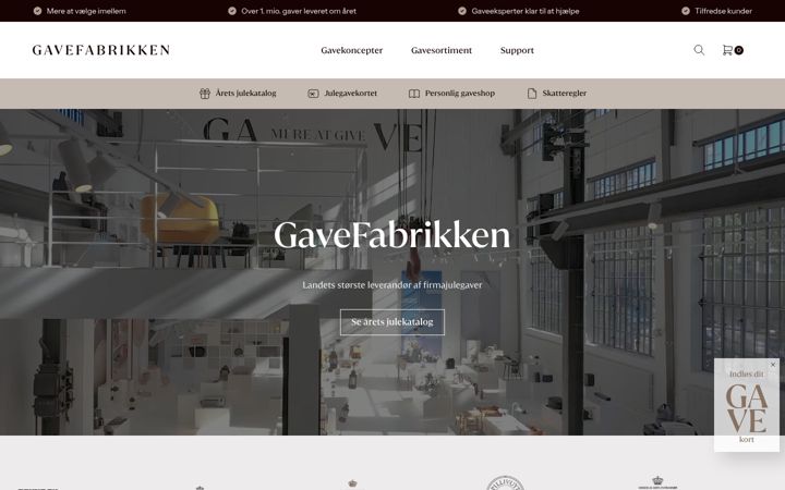 Screenshot of gavermedomtanke.dk