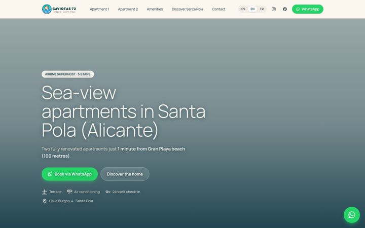 Screenshot of gaviotas72.com