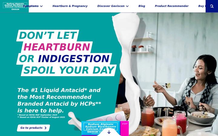 Screenshot of gaviscon.com.ph