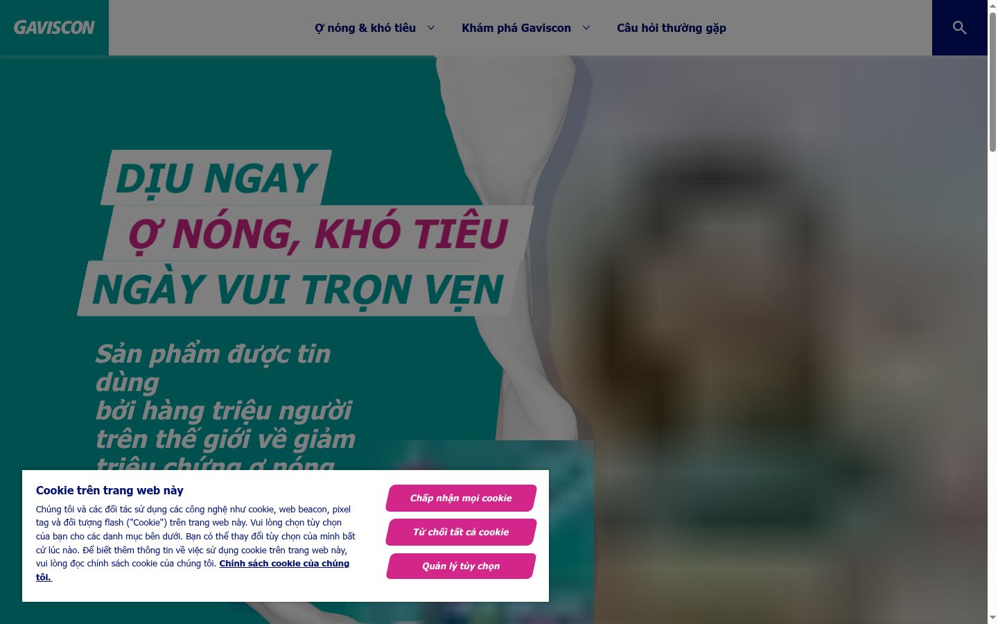 Capture d'écran de la bannière de consentement affichée avant toute interaction