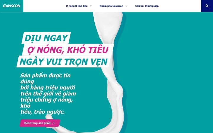 Screenshot of gaviscon.com.vn