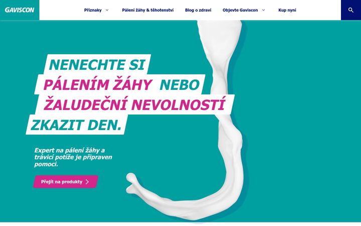 Screenshot of gaviscon.cz