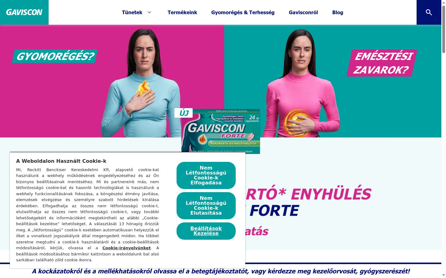 Captura de ecrã do banner de consentimento apresentado antes de qualquer interação