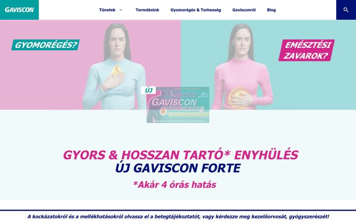 Screenshot of gaviscon.hu