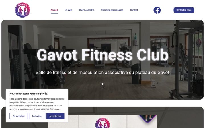 Screenshot of gavotfitnessclub.fr