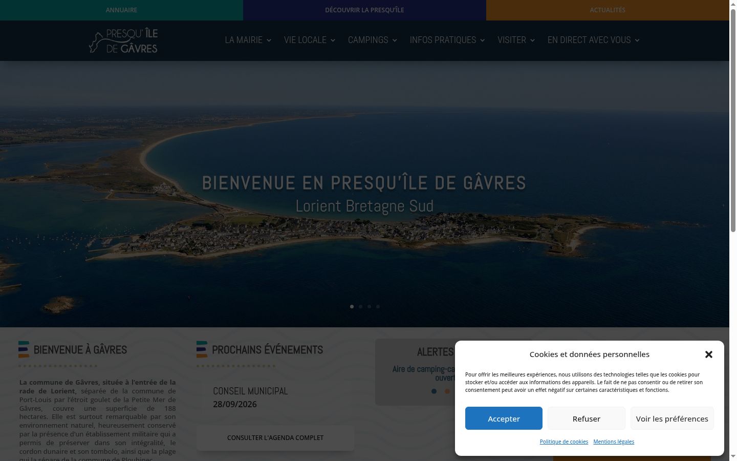 Screenshot of the consent banner shown before any interaction