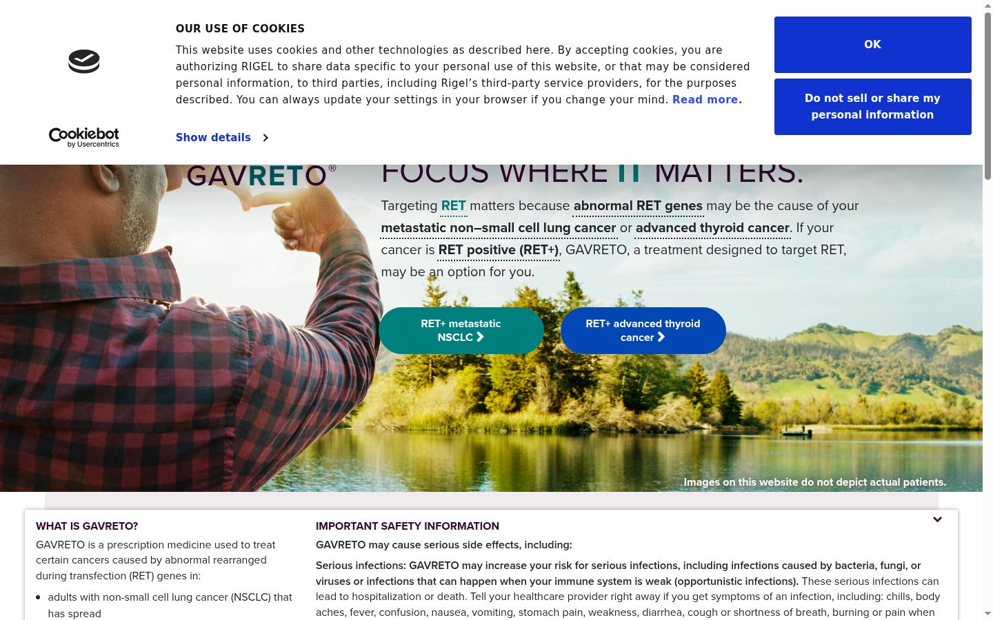 Posnetek zaslona pasice za privolitev, prikazane pred kakršno koli interakcijo