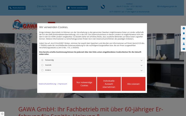 Screenshot of gawa-gmbh.de