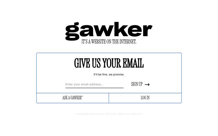 Skærmbillede af gawker.com