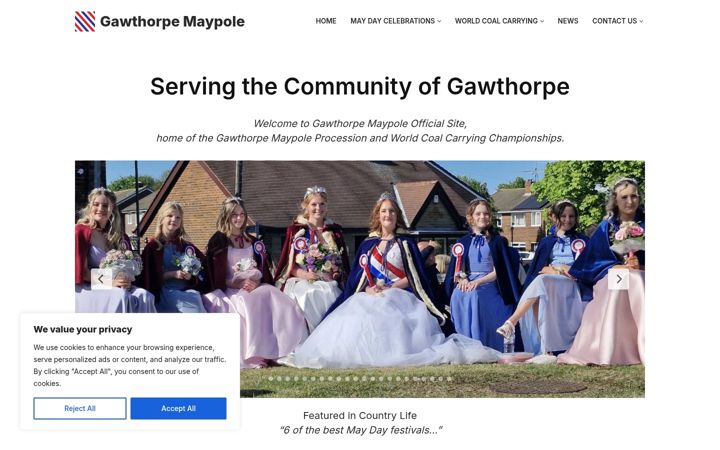 Screenshot of gawthorpemaypole.org