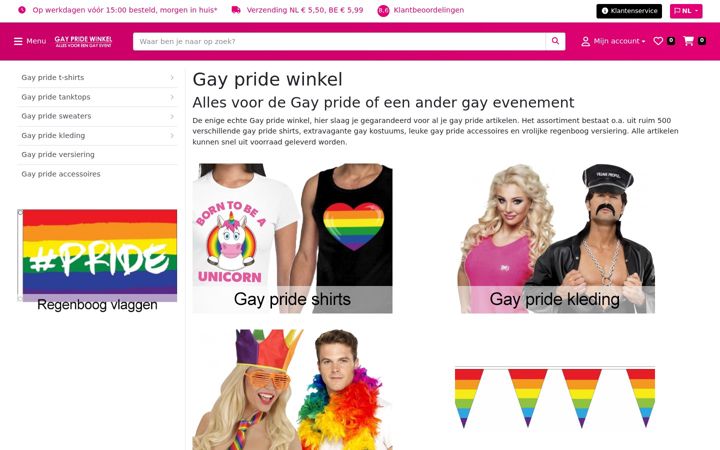 Screenshot of gay-pride-winkel.nl