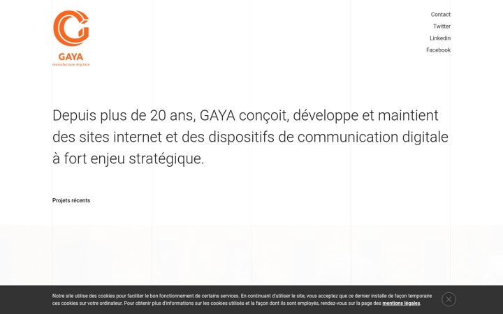Screenshot of gaya.fr