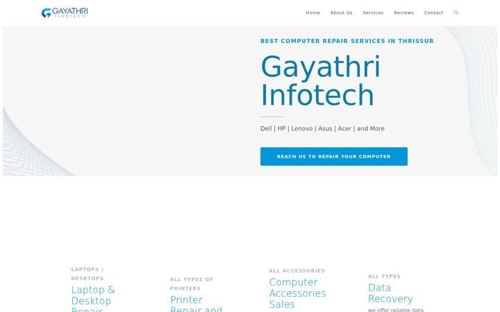 Screenshot of gayathritech.com