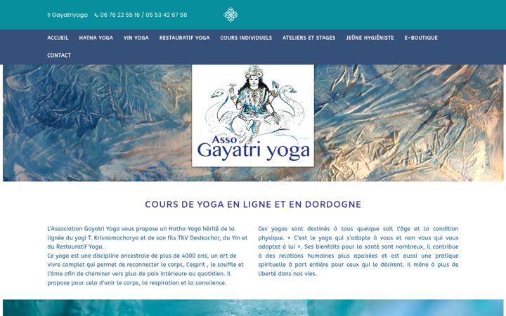 Screenshot of gayatriyoga.fr