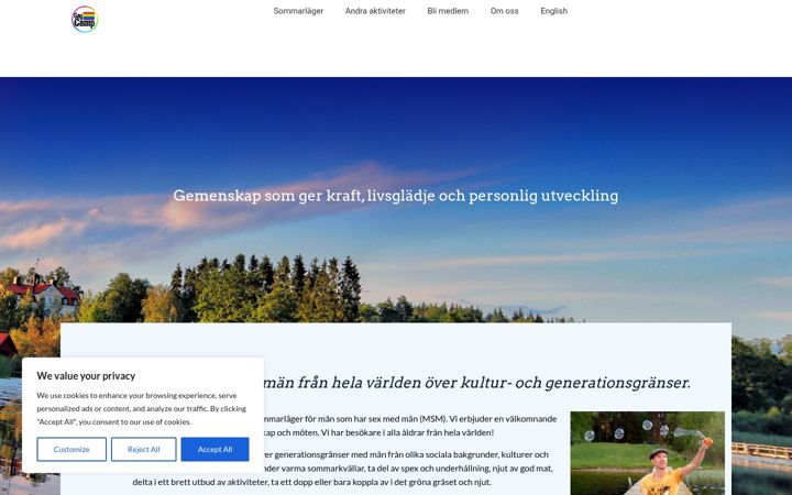 Screenshot of gaycamp.se