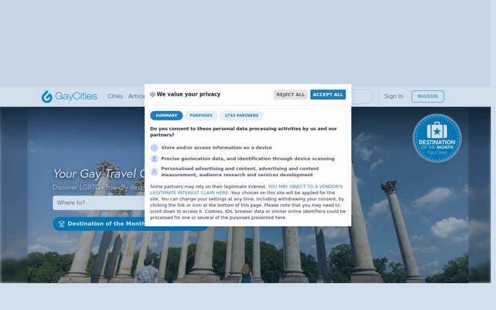Screenshot of gaycities.com