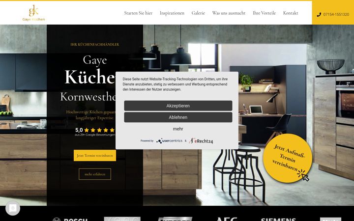 Screenshot of gaye-kuechen.de