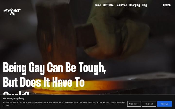 Screenshot of gaygrit.com