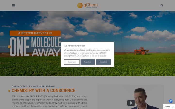 Screenshot of gaylordchemical.com