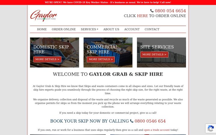 Screenshot of gaylorgrabandskiphire.com
