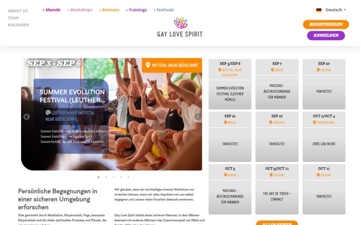 Screenshot of gaylovespirit.org