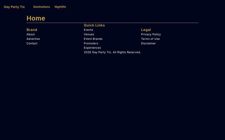 Screenshot of gaypartytix.com