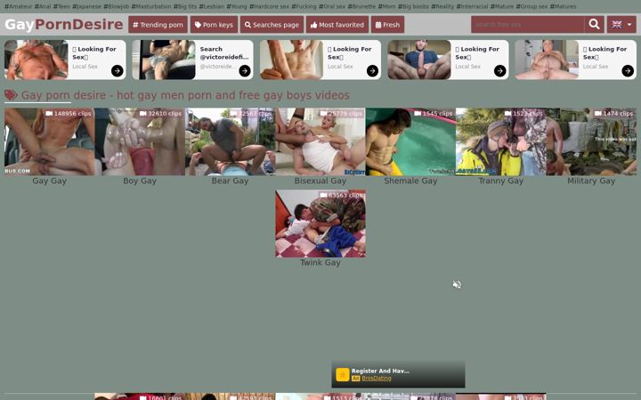 Screenshot of gayporndesire.com