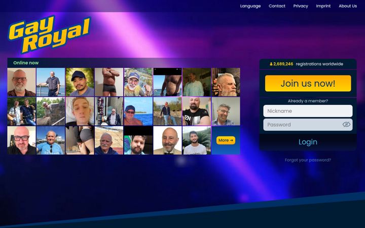 Screenshot of gayroyal.com